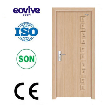 Eco-friendly material PVC madeira vidro porta design